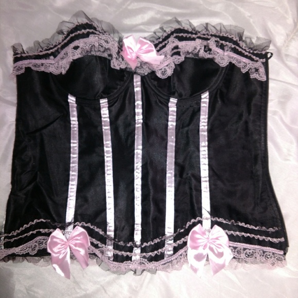 SOLD on another site Black and pink corset - Picture 2 of 4
